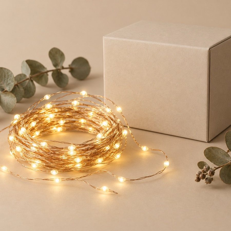 Warm-white fairy string lights